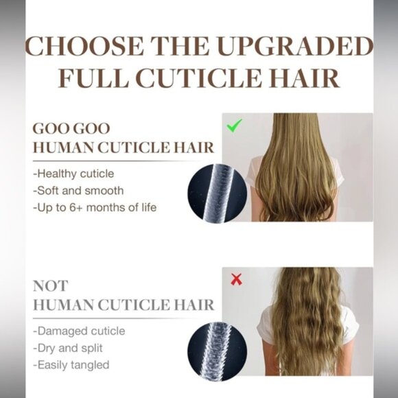 NIB 24” invisi edge chocolate brown 4A 160g clip in hair extensions - Picture 6 of 9